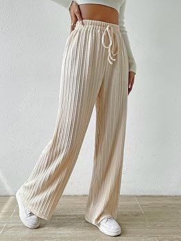 Slit Knit Pants ベージュ34 TAN KNIT SIDE SLIT + TIE PANT – L'ABEYE